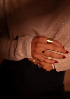 Flash Sale Bague Daph - Coeur - Dorée & NoireEasy Clothes Bagues