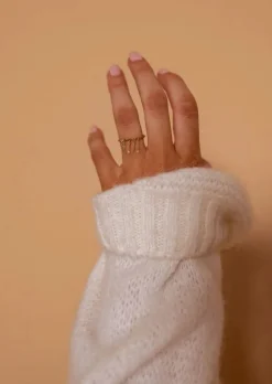 Discount Bague Dorée en mailles | Bibo | Ajustable | Acier Inoxydable