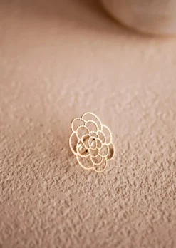 Sale Bague Egor Dorée - Forme de Fleur - AjustableEasy Clothes Bagues