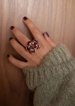 Cheap Bague Lipa - Fleur Brune - Acier InoxydableEasy Clothes Bagues