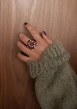 Cheap Bague Lipa - Fleur Brune - Acier InoxydableEasy Clothes Bagues