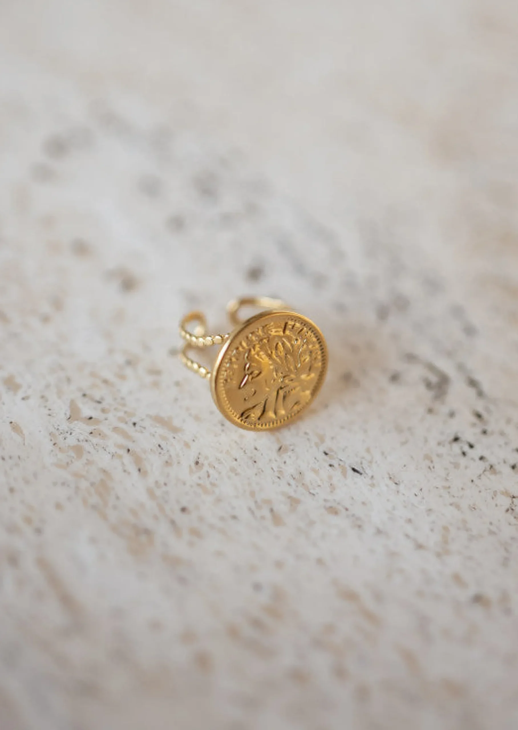 Discount Bague POP Dorée - Effet Pièce de Monnaie - Nos BijouxEasy Clothes Bagues