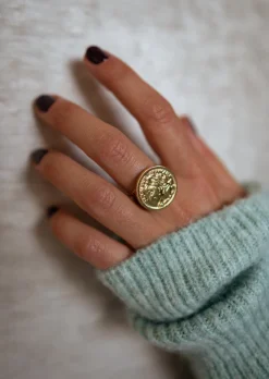 Discount Bague POP Dorée - Effet Pièce de Monnaie - Nos BijouxEasy Clothes Bagues