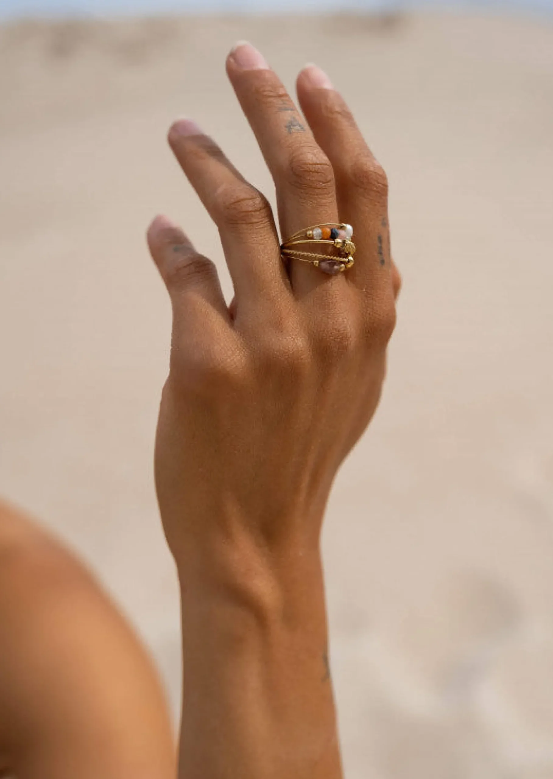 Online Bague Toyo Dorée - Perles Colorées - Bijoux & AccessoiresEasy Clothes Bagues