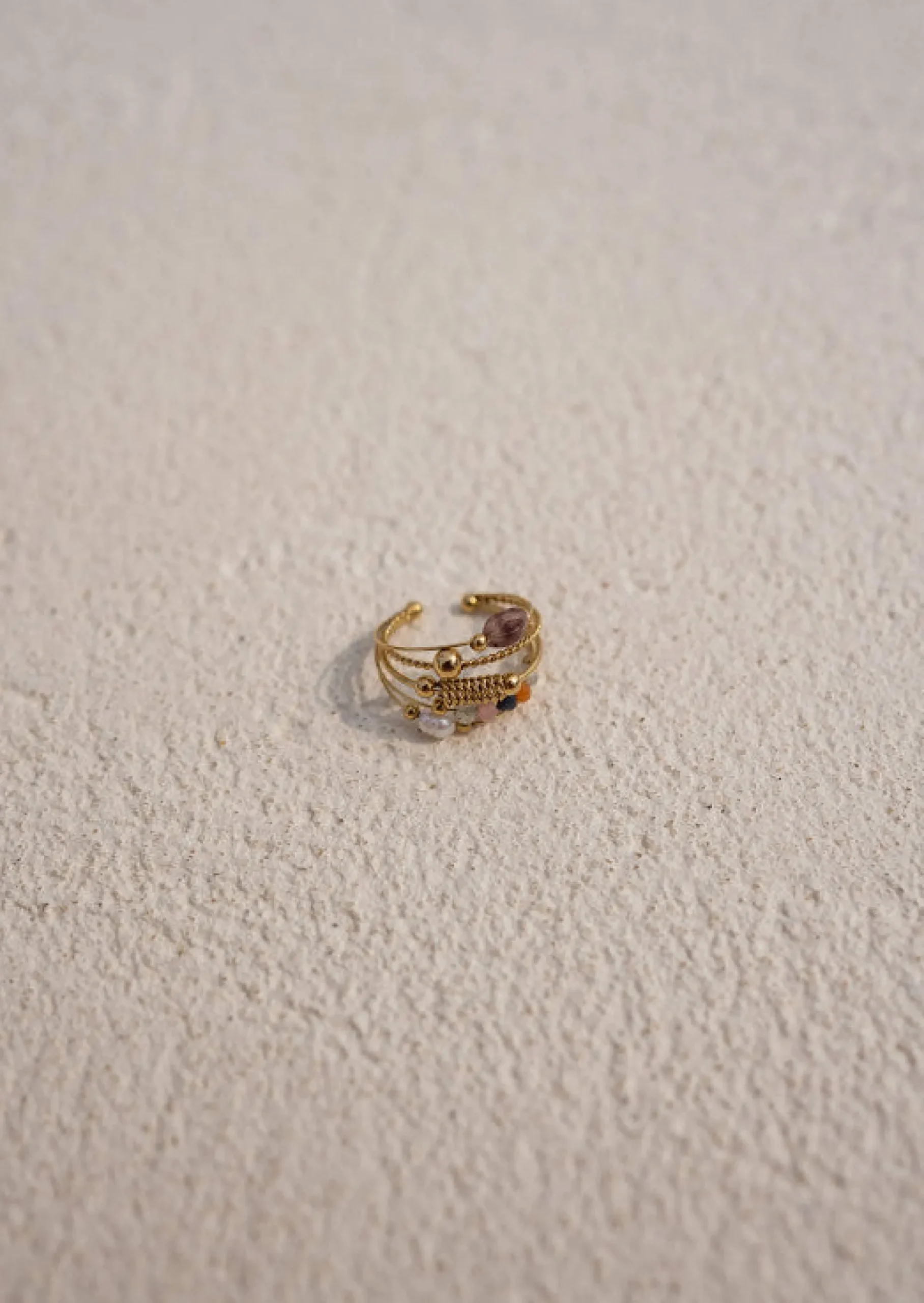 Online Bague Toyo Dorée - Perles Colorées - Bijoux & AccessoiresEasy Clothes Bagues