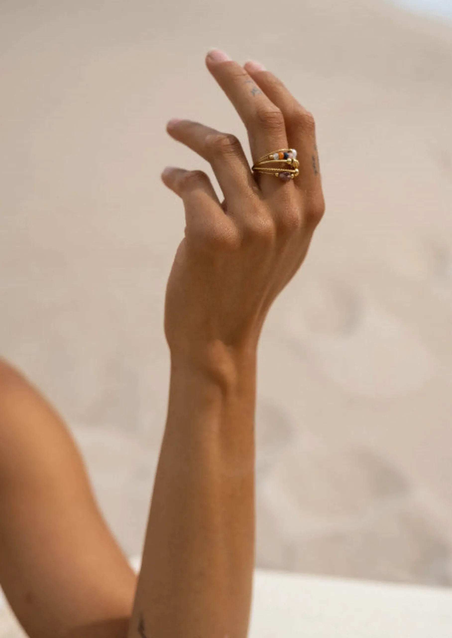 Online Bague Toyo Dorée - Perles Colorées - Bijoux & AccessoiresEasy Clothes Bagues