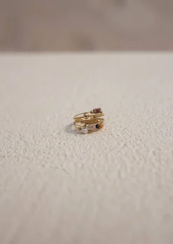 Online Bague Toyo Dorée - Perles Colorées - Bijoux & AccessoiresEasy Clothes Bagues