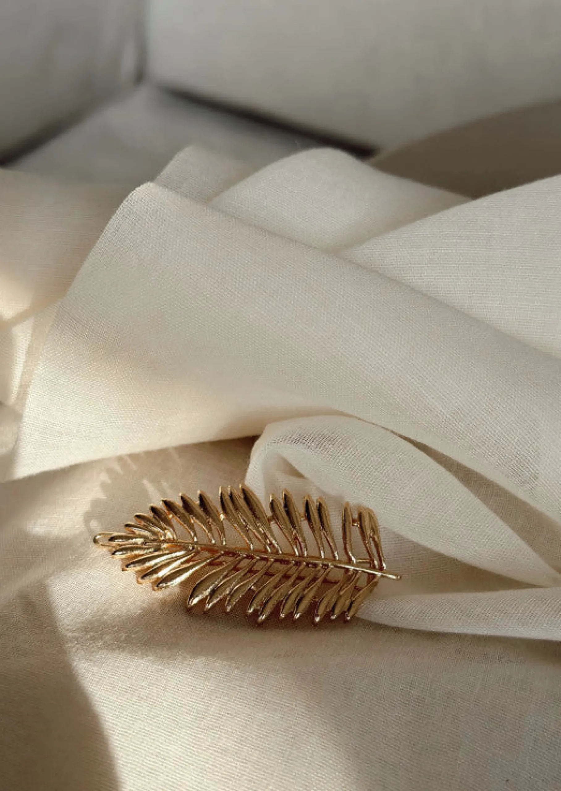 Online Barrette Cannes dorée | Barrette en feuille | Prêt-à-porter en ligne | Easy Clothes Accessoires Cheveux