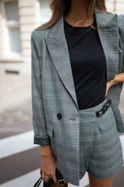 Flash Sale Blazer Asly à carreaux - vertEasy Clothes Femme Blazers