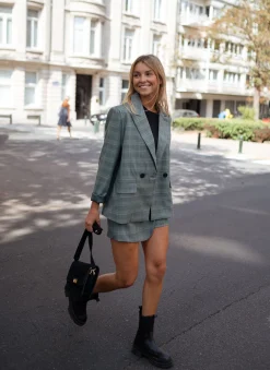 Flash Sale Blazer Asly à carreaux - vertEasy Clothes Femme Blazers