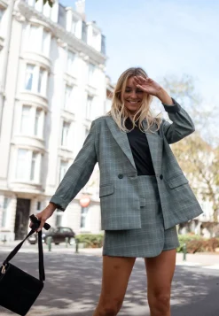 Flash Sale Blazer Asly à carreaux - vertEasy Clothes Femme Blazers