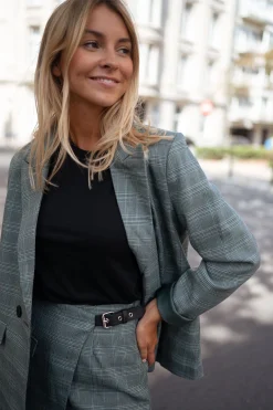 Flash Sale Blazer Asly à carreaux - vertEasy Clothes Femme Blazers