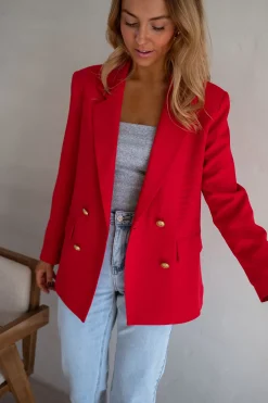 Clearance Blazer Maon - Rouge Vif - Ensemble Moderne & TendanceEasy Clothes Femme Blazers