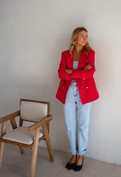 Clearance Blazer Maon - Rouge Vif - Ensemble Moderne & TendanceEasy Clothes Femme Blazers