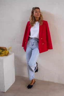 Clearance Blazer Maon - Rouge Vif - Ensemble Moderne & TendanceEasy Clothes Femme Blazers