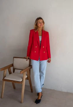 Clearance Blazer Maon - Rouge Vif - Ensemble Moderne & TendanceEasy Clothes Femme Blazers