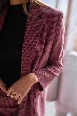 Discount Blazer Vanya - rouge pied de pouleEasy Clothes Femme Blazers