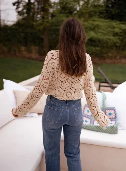 Hot Blouse Analy beige | Blouse effet macramé | Prêt-à-porter en ligne | Easy Clothes Femme Chemisiers & Blouses