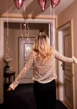 Store Blouse Armella - Dorée - Paillettes - Easy Clothes Femme Chemisiers & Blouses