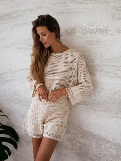 New Blouse Augustine - écrue en crochetEasy Clothes Femme Chemisiers & Blouses