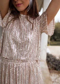 Flash Sale Blouse Bliss à paillettes - CREATION | Blouse à sequins | Prêt-à-porter en ligne | Easy Clothes Femme Chemisiers & Blouses