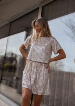 Flash Sale Blouse Bliss à paillettes - CREATION | Blouse à sequins | Prêt-à-porter en ligne | Easy Clothes Femme Chemisiers & Blouses