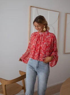 Cheap Blouse Doma - corail à fleursEasy Clothes Femme Chemisiers & Blouses