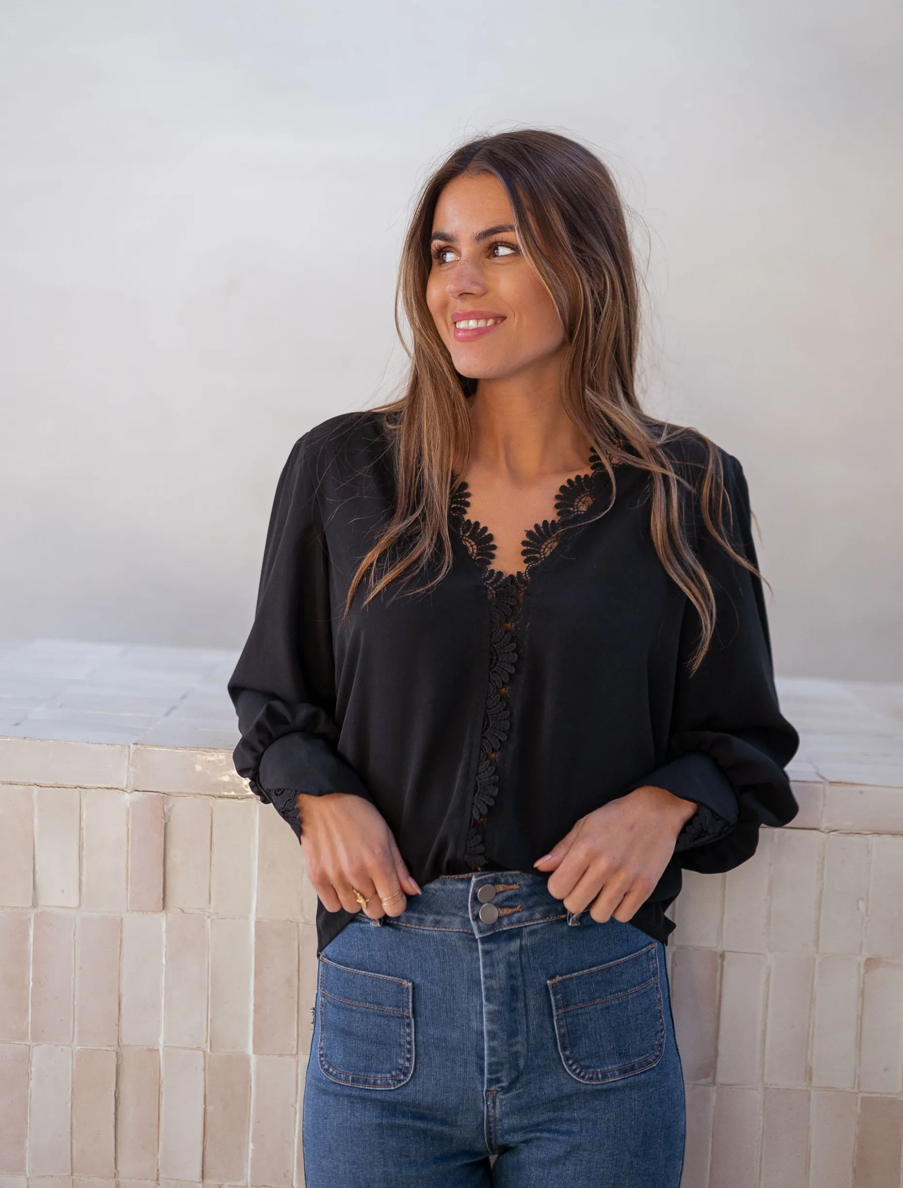 Clearance Blouse Gamora CREATION - noireEasy Clothes Femme Chemisiers & Blouses