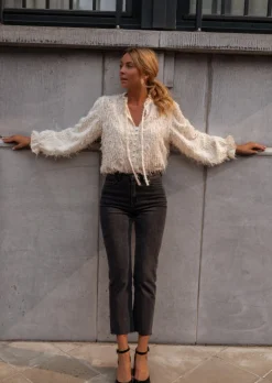 Fashion Blouse Gorgia Écrue - Originale - Manches Longues & LooseEasy Clothes Femme Chemisiers & Blouses