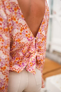 Fashion Blouse Hopi CREATION - orange à motifsEasy Clothes Femme Chemisiers & Blouses