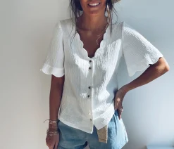 New Blouse Kathy - blancheEasy Clothes Femme Chemisiers & Blouses