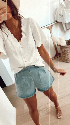 New Blouse Kathy - blancheEasy Clothes Femme Chemisiers & Blouses