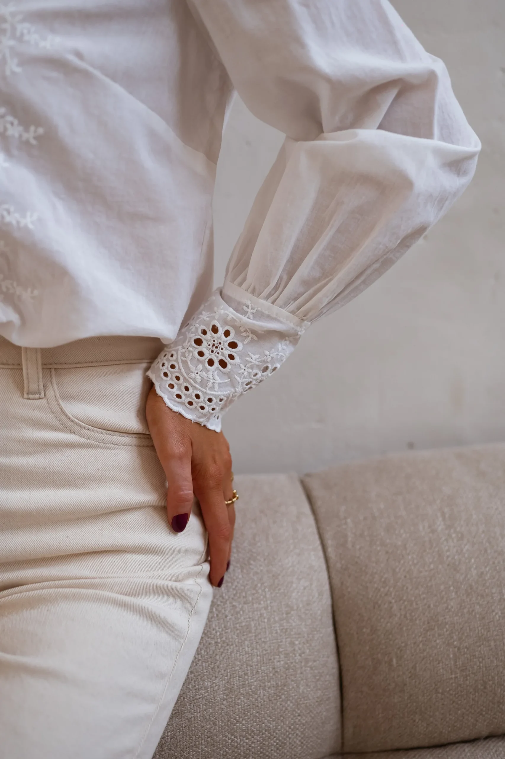 Cheap Blouse Ruby - Écrue à Broderie - IntemporelEasy Clothes Femme Chemisiers & Blouses