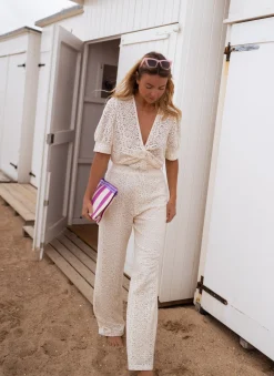 Clearance Blouse Safia écru en broderie | Blouse brodée transparente | Prêt-à-porter en ligne | Easy Clothes Femme Chemisiers & Blouses