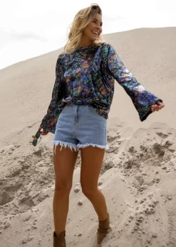 Best Sale Blouse Selma - Paillettes de Couleurs - Création Easy Clothes Femme Chemisiers & Blouses