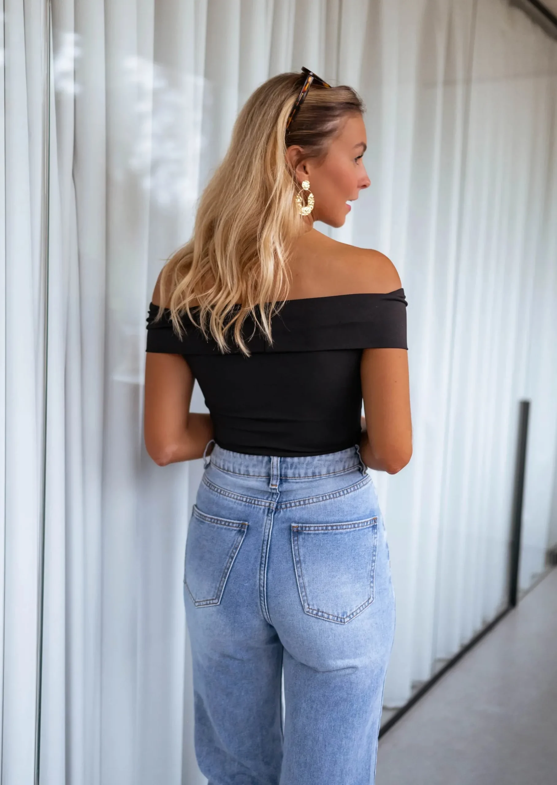 Cheap Body bustier Soraya noir | Body col bardot | Prêt-à-porter en ligne | Easy Clothes Femme Body & Lingerie