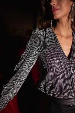 Online Body Esma - noir et argentéEasy Clothes Femme Body & Lingerie