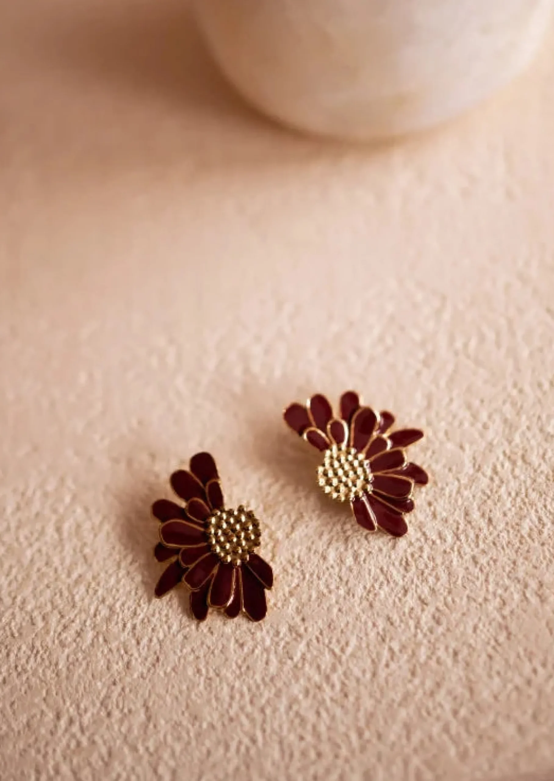 Sale Boucles d’Oreilles - Nalie - Dorées & BordeauxEasy Clothes Boucles d'oreilles