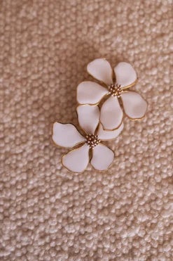 Store Boucles d’Oreilles - Tyana - Fleurs BordeauxEasy Clothes Boucles d'oreilles