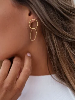 Hot Boucles d’oreilles Denou - doréesEasy Clothes Boucles d'oreilles