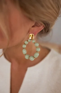 New Boucles d’Oreilles Dorées & Vertes | Loda | Bijoux & AccessoiresEasy Clothes Boucles d'oreilles