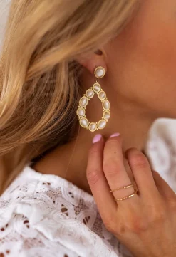 Clearance Boucles d’oreilles Sana - dorées et écruesEasy Clothes Boucles d'oreilles