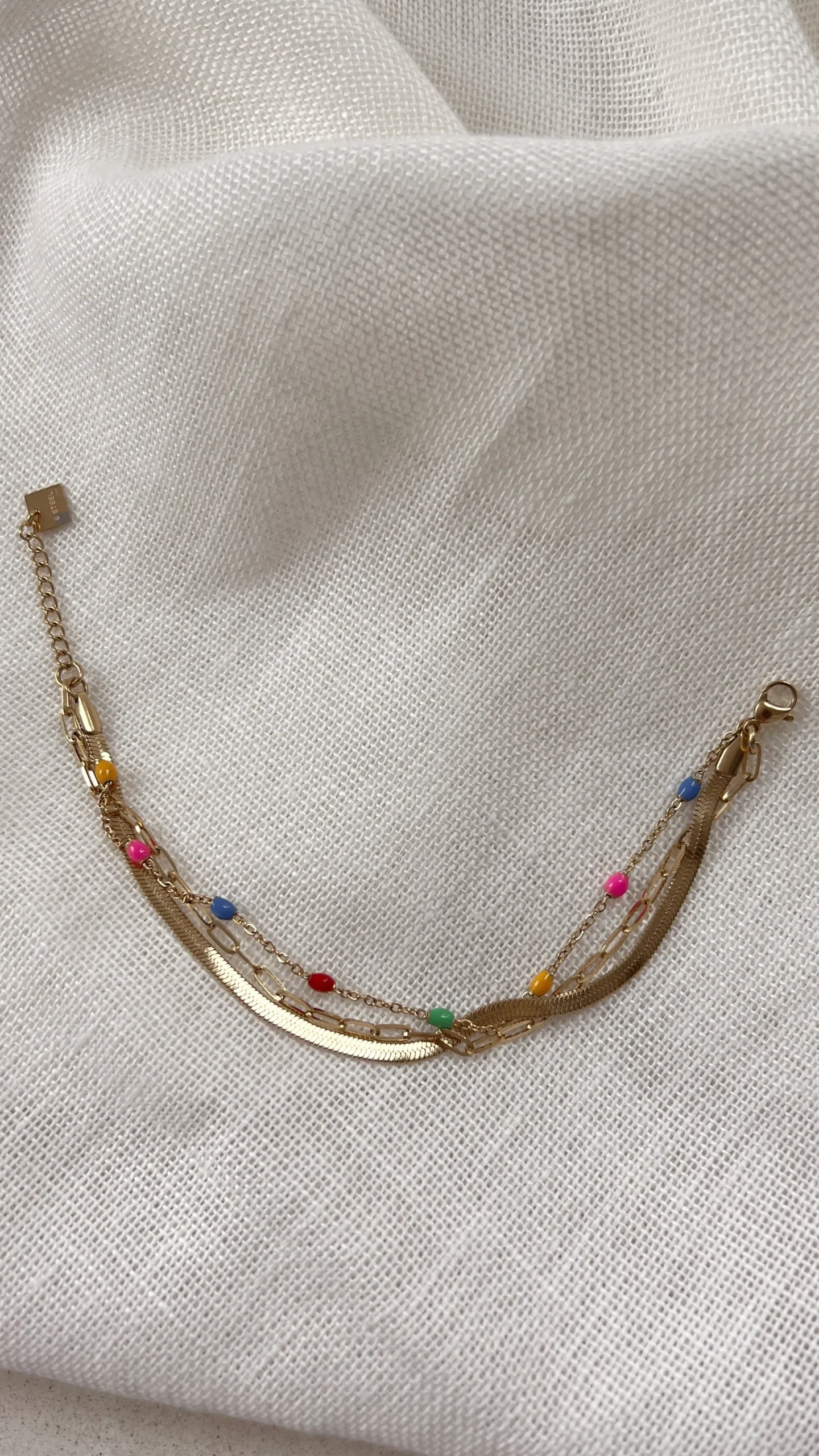 Clearance Bracelet Edona - doré et multicoloreEasy Clothes Bracelets