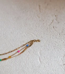 Clearance Bracelet Edona - doré et multicoloreEasy Clothes Bracelets