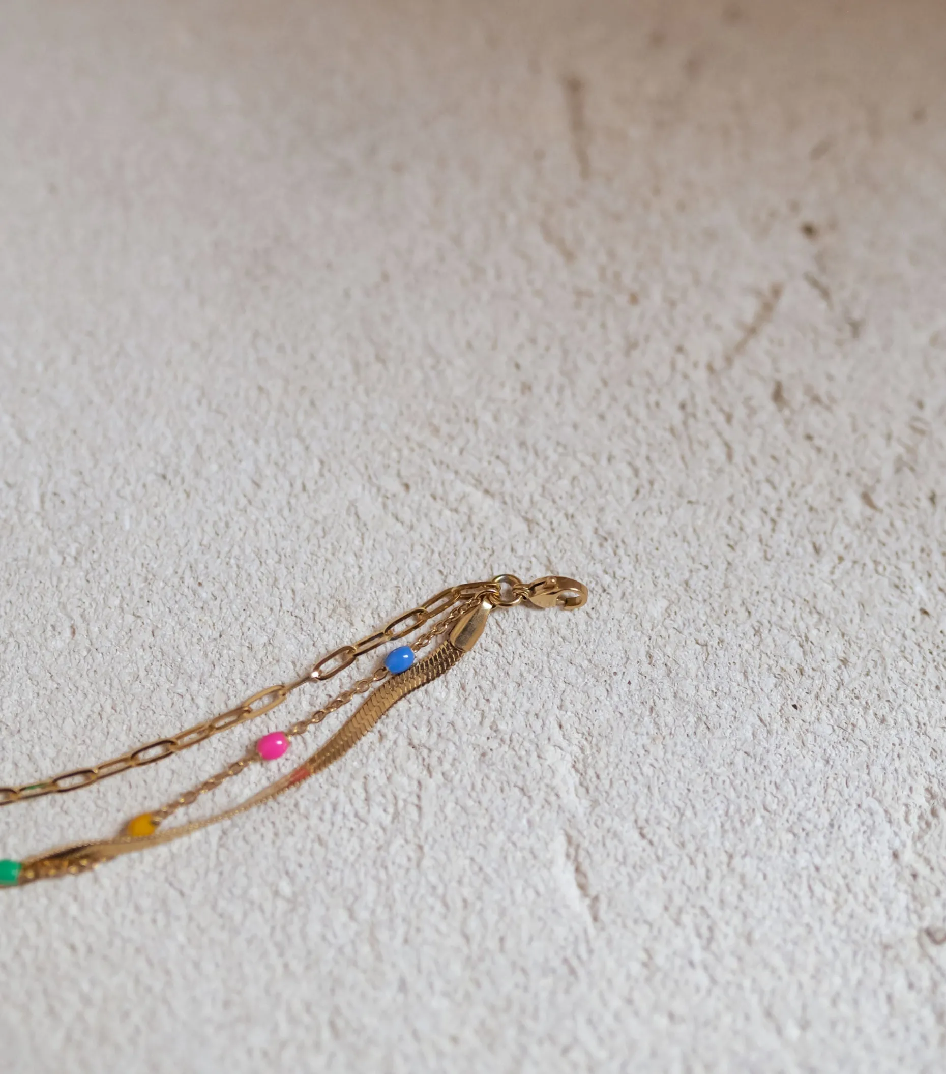 Clearance Bracelet Edona - doré et multicoloreEasy Clothes Bracelets