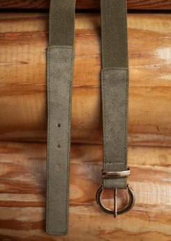 Sale Ceinture Dany - Kaki - Ajustable - Boucle DoréeEasy Clothes Ceintures