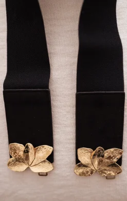 Cheap Ceinture Ju - Noire - Boucle Feuille - AjustableEasy Clothes Ceintures