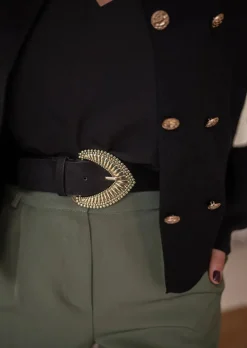Outlet Ceinture Safa Noire - Boucle Dorée - AjustableEasy Clothes Ceintures