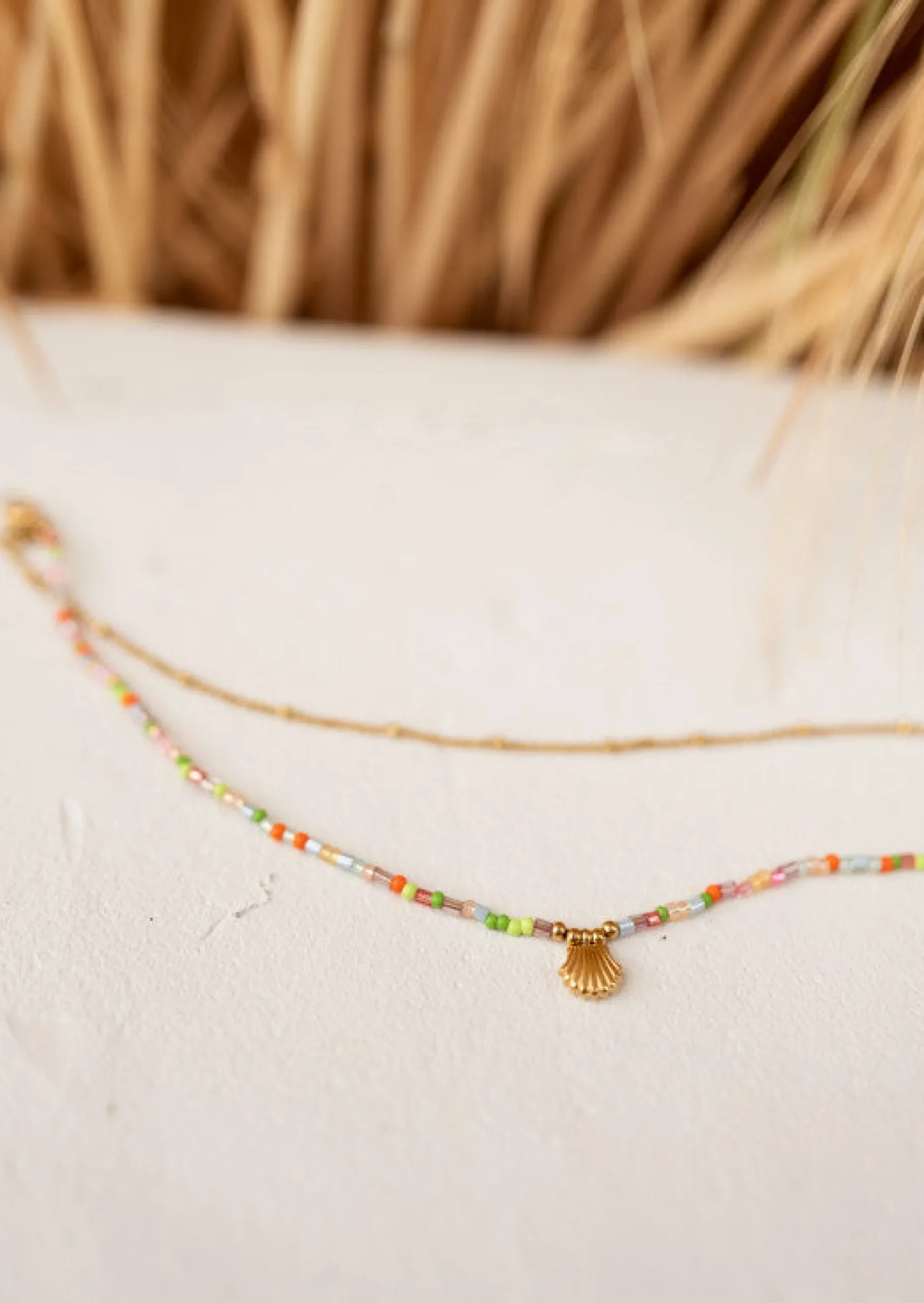 Outlet Chaine de Cheville Dorée Gunzo - Multi Couleurs - Pendentif CoquillageEasy Clothes Bracelets