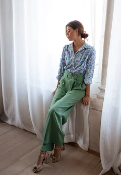 New Chemise Arlette - écrue à fleurs bleuesEasy Clothes Femme Chemisiers & Blouses